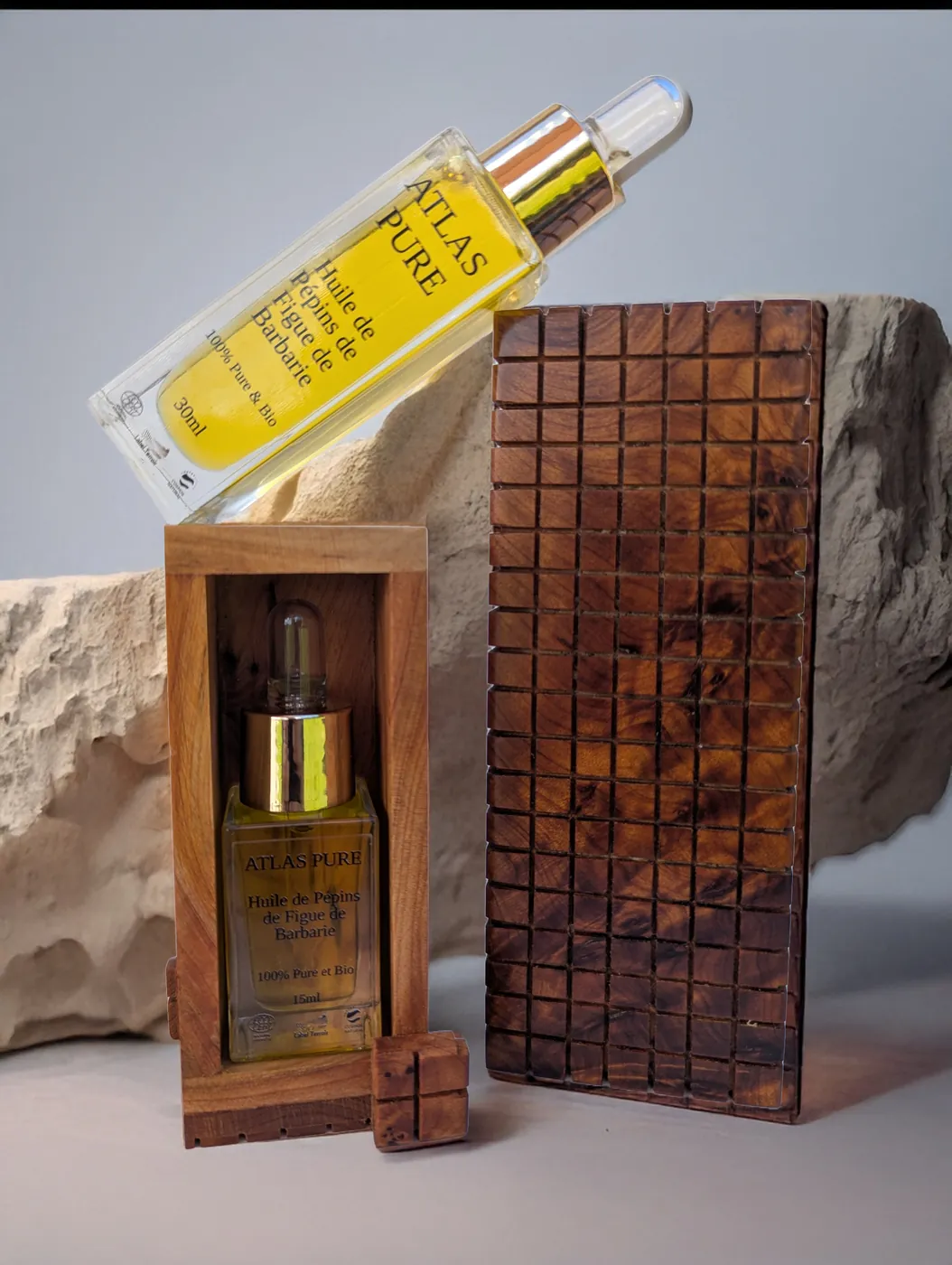 Atlas Pure Geschenkbox aus Thuya-Holz, 15 ml