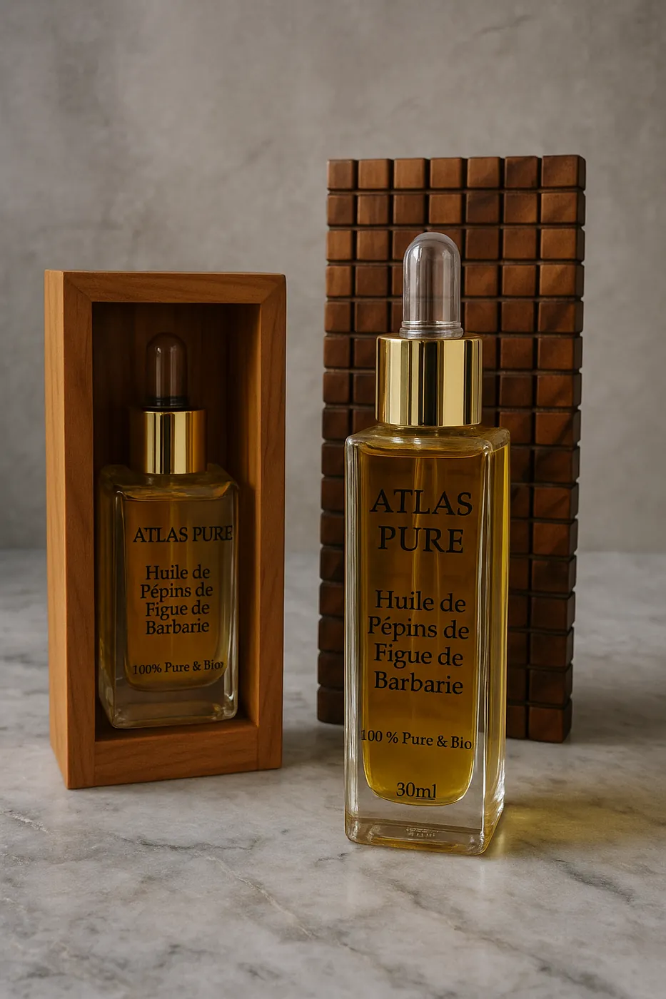 Atlas Pure Geschenkbox aus Thuya-Holz, 30 ml